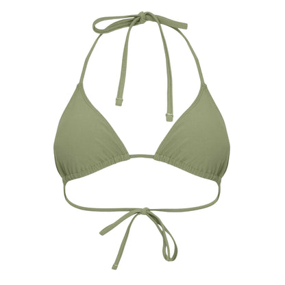 Khaki Green - Front - Jack Wills Womens-Ladies Triangle Bikini Top