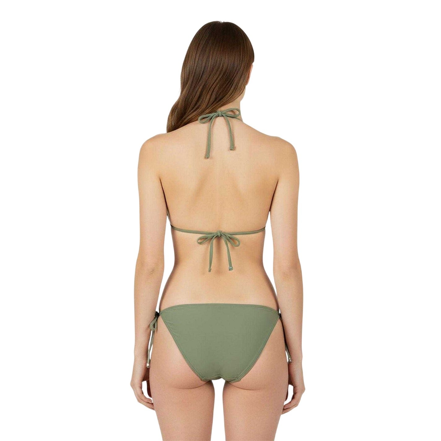 Khaki Green - Back - Jack Wills Womens-Ladies Triangle Bikini Top