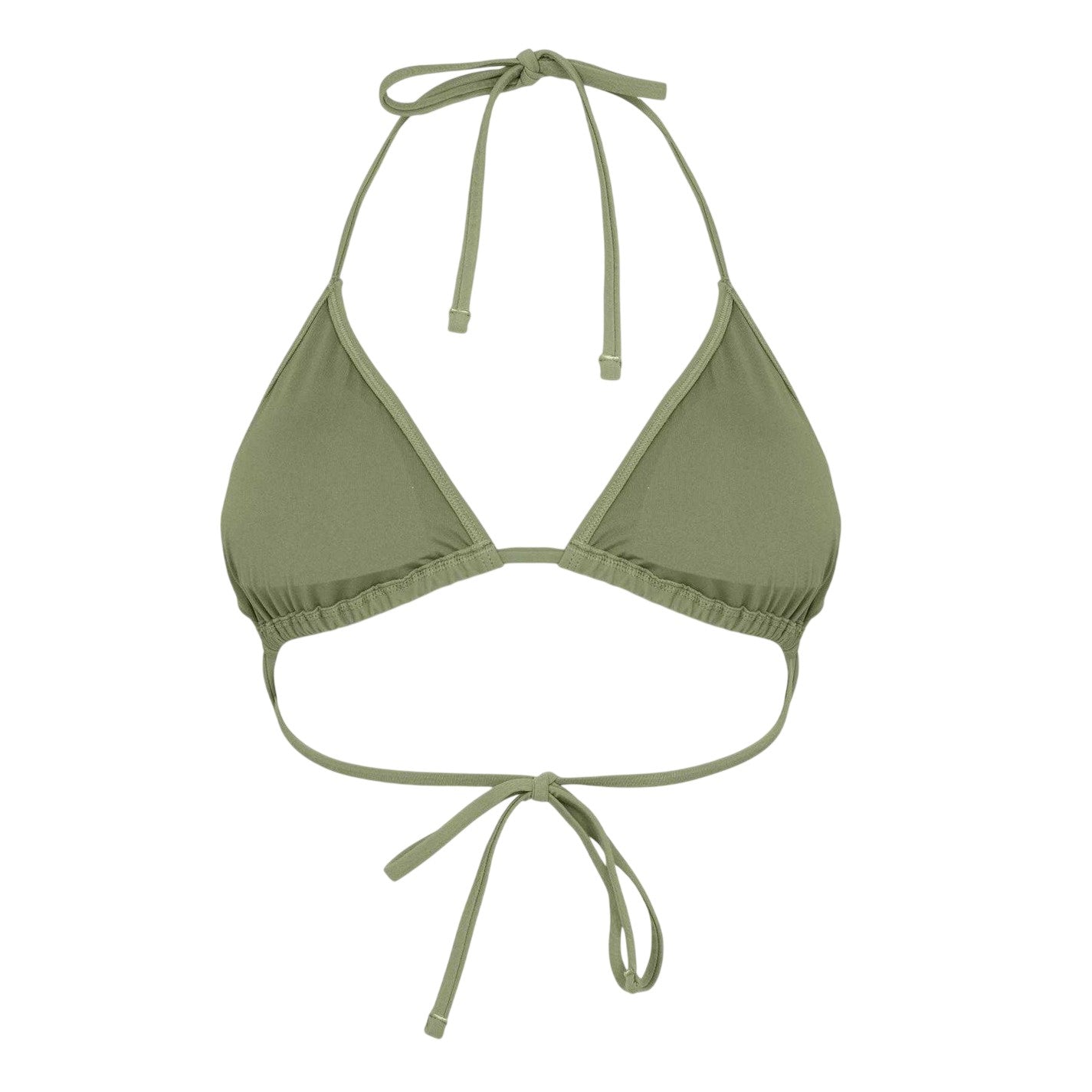 Khaki Green - Side - Jack Wills Womens-Ladies Triangle Bikini Top