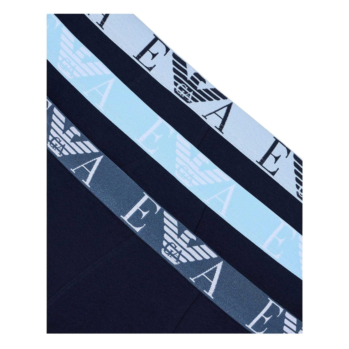 Navy - Back - Emporio Armani Mens Core Logo Underwear (Pack of 3)