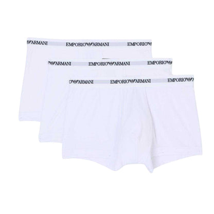 White - Front - Emporio Armani Mens Core Logo Underwear (Pack of 3)