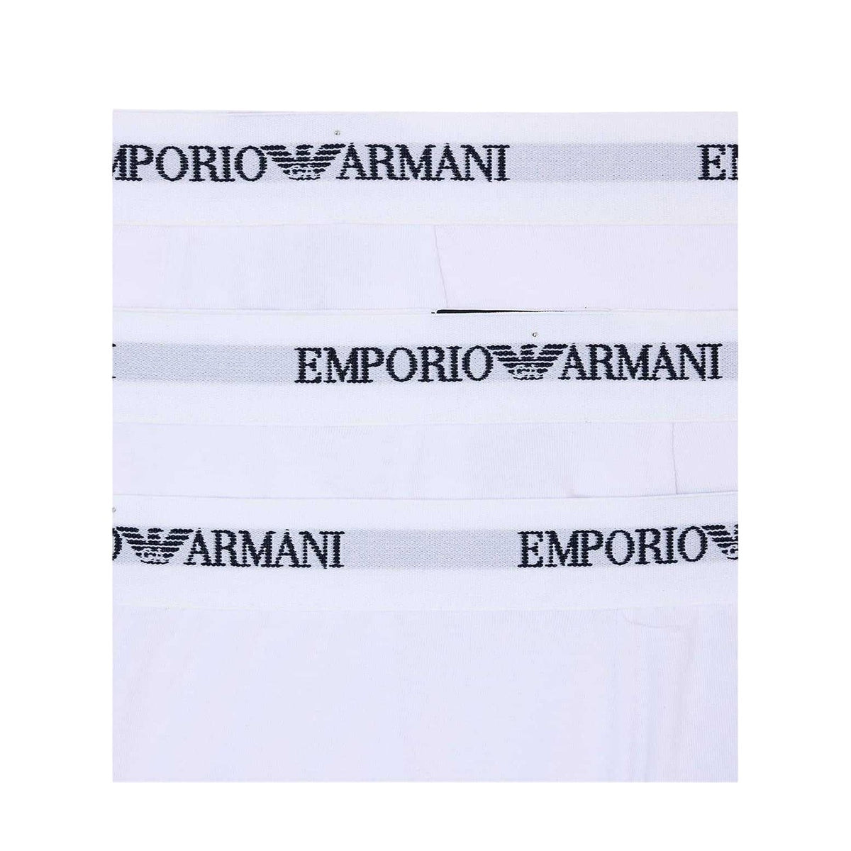 White - Back - Emporio Armani Mens Core Logo Underwear (Pack of 3)