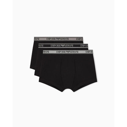 Black - Front - Emporio Armani Mens Core Logo Underwear (Pack of 3)