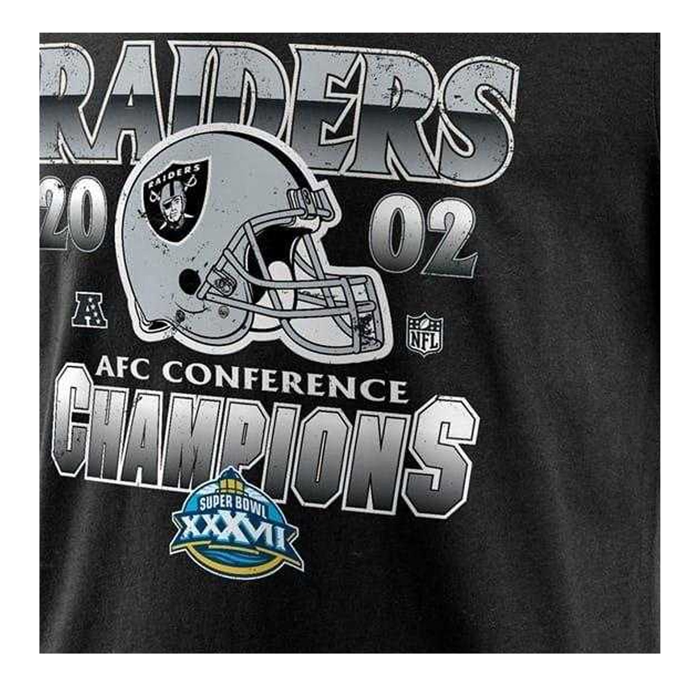 Black - Side - Oakland Raiders Mens NFL T-Shirt