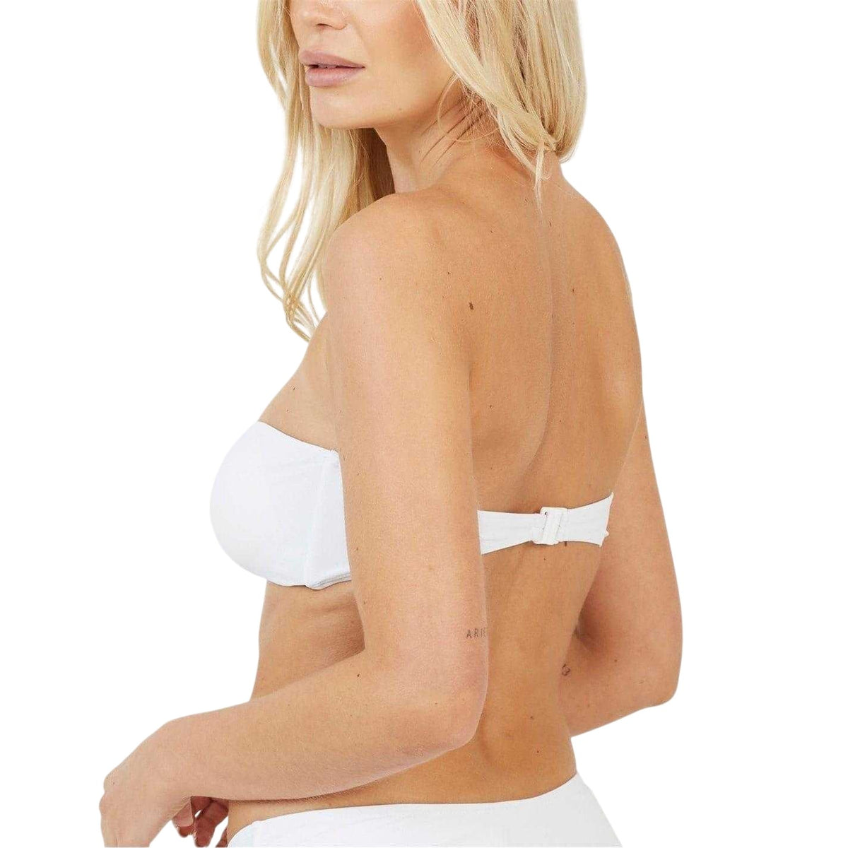 White - Back - Brave Soul Womens-Ladies Ring Bikini Top