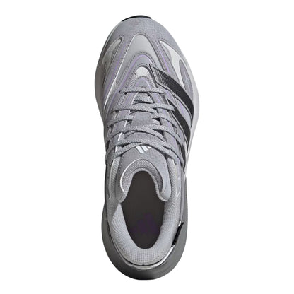 Grey-Plum - Pack Shot - Adidas Womens-Ladies Lightblaze Leather Lace Up Trainers