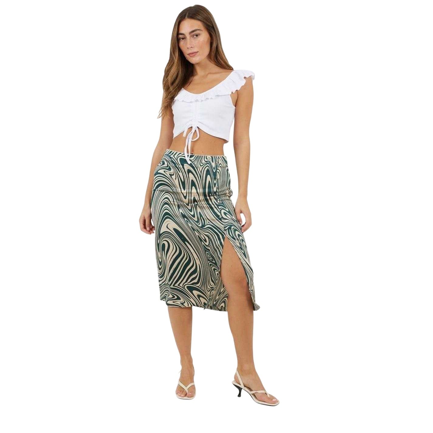 White - Lifestyle - Brave Soul Womens-Ladies Frill Cropped Vest Top