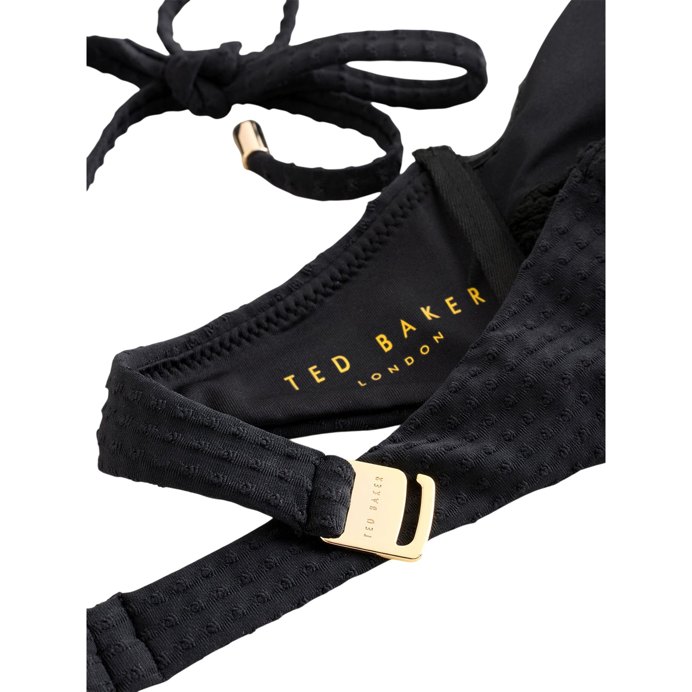 Black - Back - Ted Baker Womens-Ladies Bar Tie Up Bikini Top
