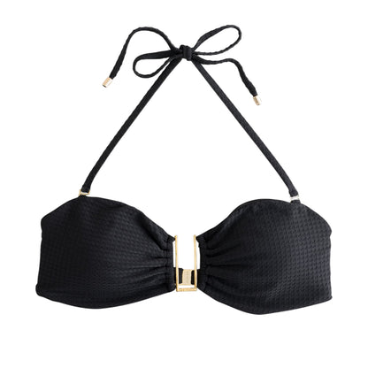 Black - Front - Ted Baker Womens-Ladies Bar Tie Up Bikini Top