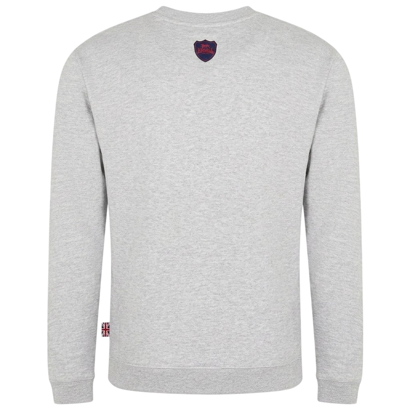 Grey - Back - Lonsdale Mens Union Jack Logo Sweatshirt