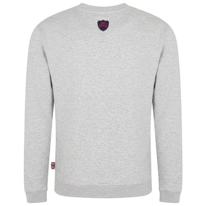 Grey - Back - Lonsdale Mens Union Jack Logo Sweatshirt
