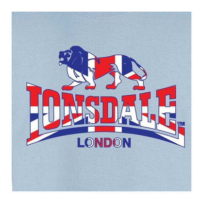 Sky Blue - Side - Lonsdale Mens Union Jack Logo Sweatshirt
