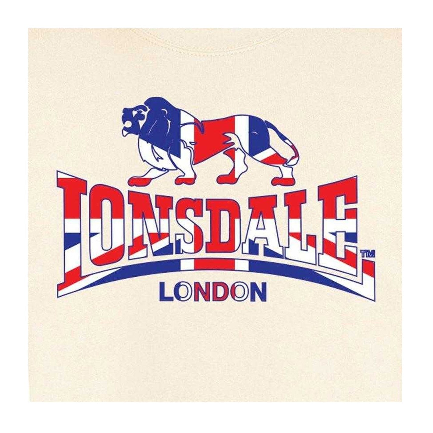 Vanilla - Side - Lonsdale Mens Union Jack Logo Sweatshirt