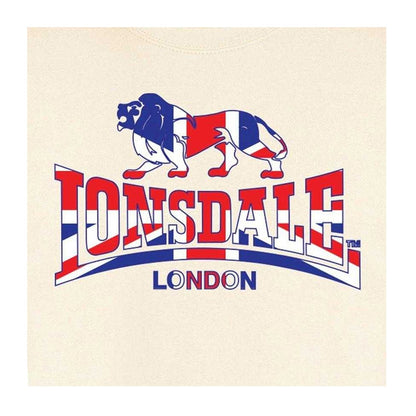 Vanilla - Side - Lonsdale Mens Union Jack Logo Sweatshirt