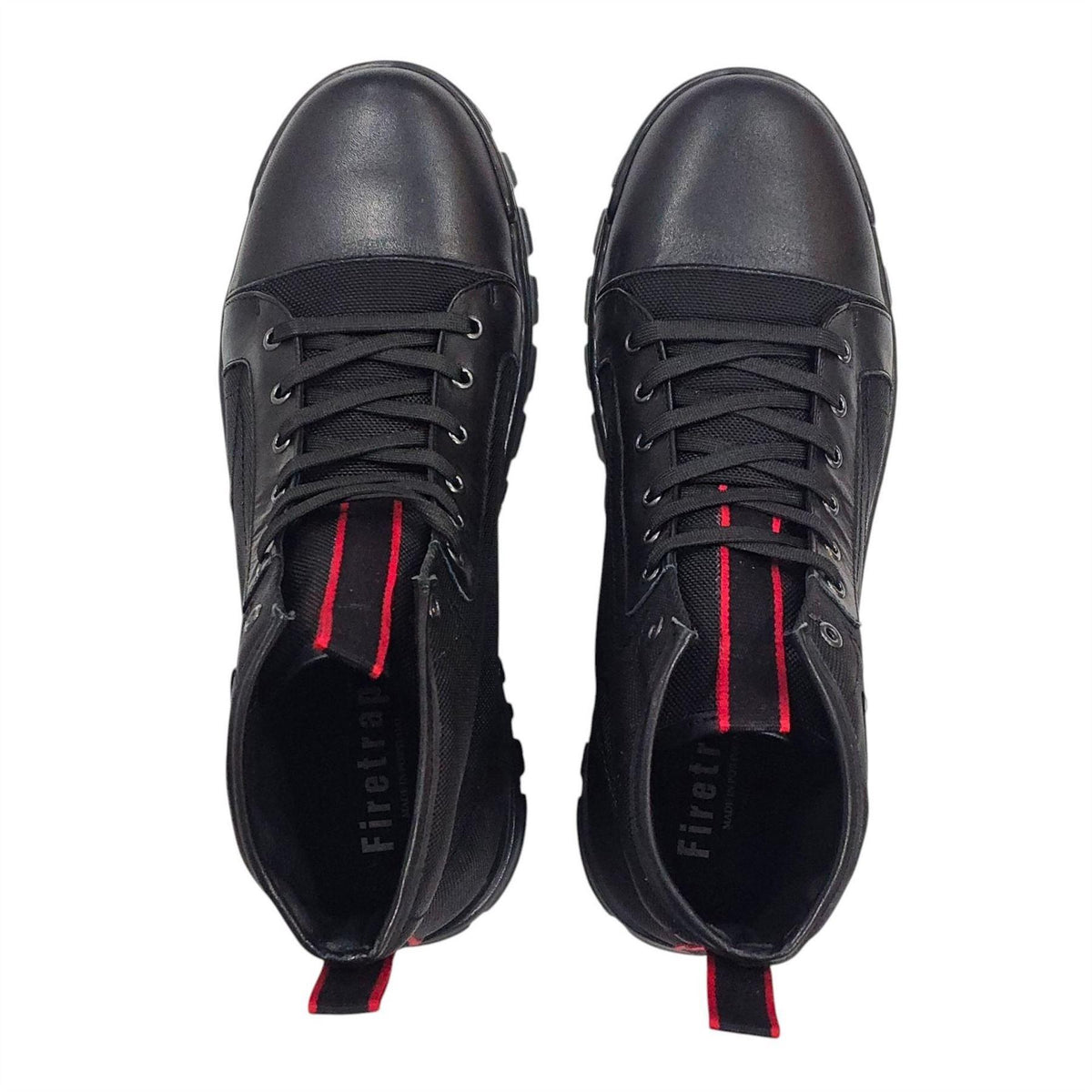 Black - Lifestyle - Firetrap Mens Lucas Leather Combat Boots