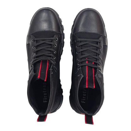 Black - Lifestyle - Firetrap Mens Lucas Leather Combat Boots
