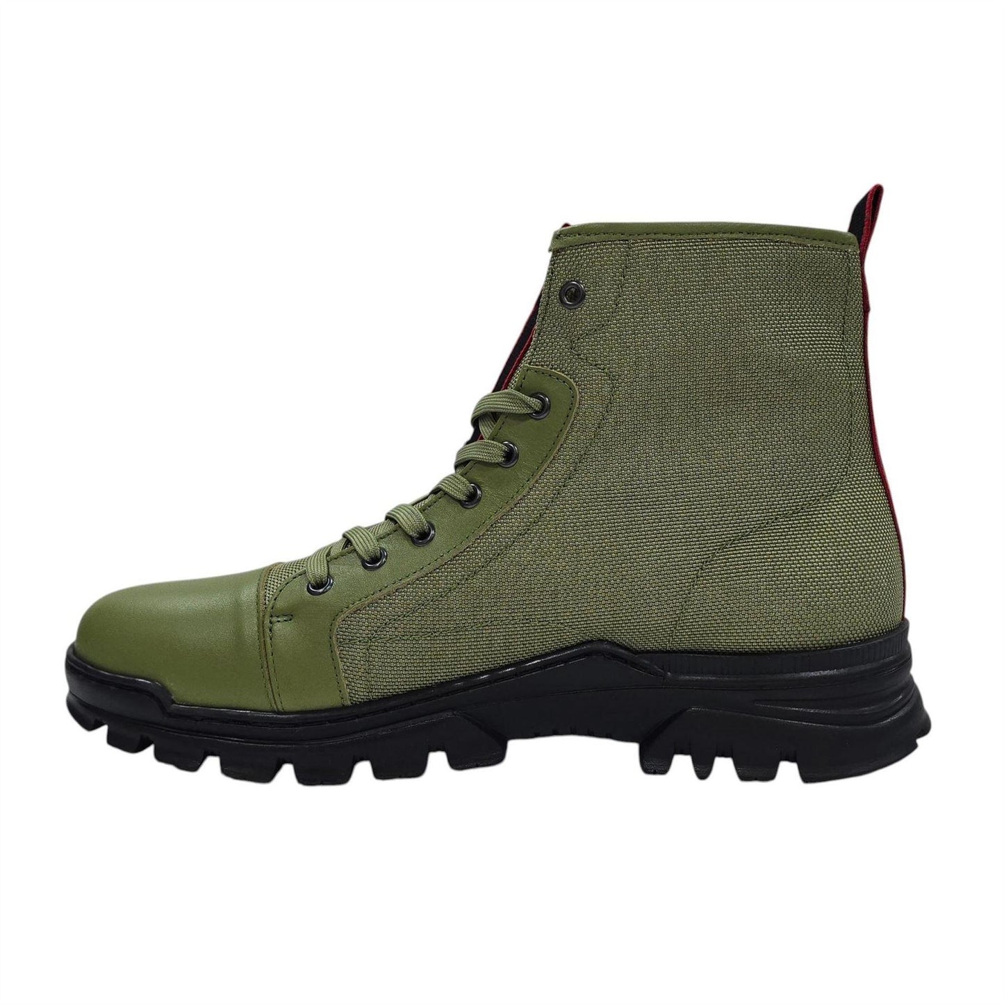 Light Green - Side - Firetrap Mens Lucas Leather Combat Boots