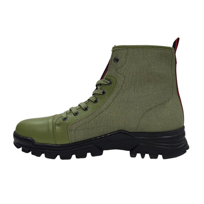 Light Green - Side - Firetrap Mens Lucas Leather Combat Boots