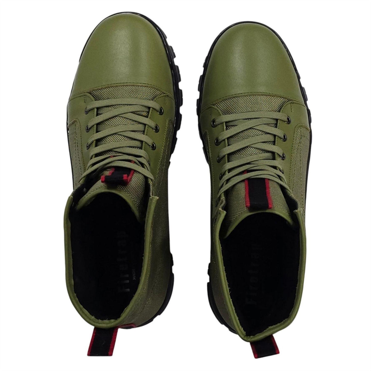 Light Green - Lifestyle - Firetrap Mens Lucas Leather Combat Boots