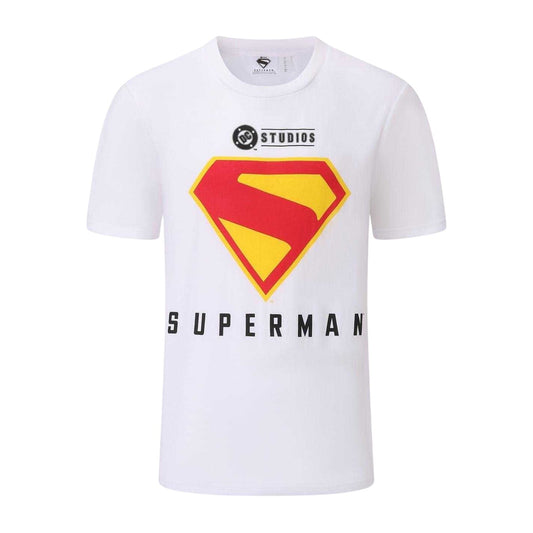 White-Red-Yellow - Front - Superman Mens Logo Cotton T-Shirt