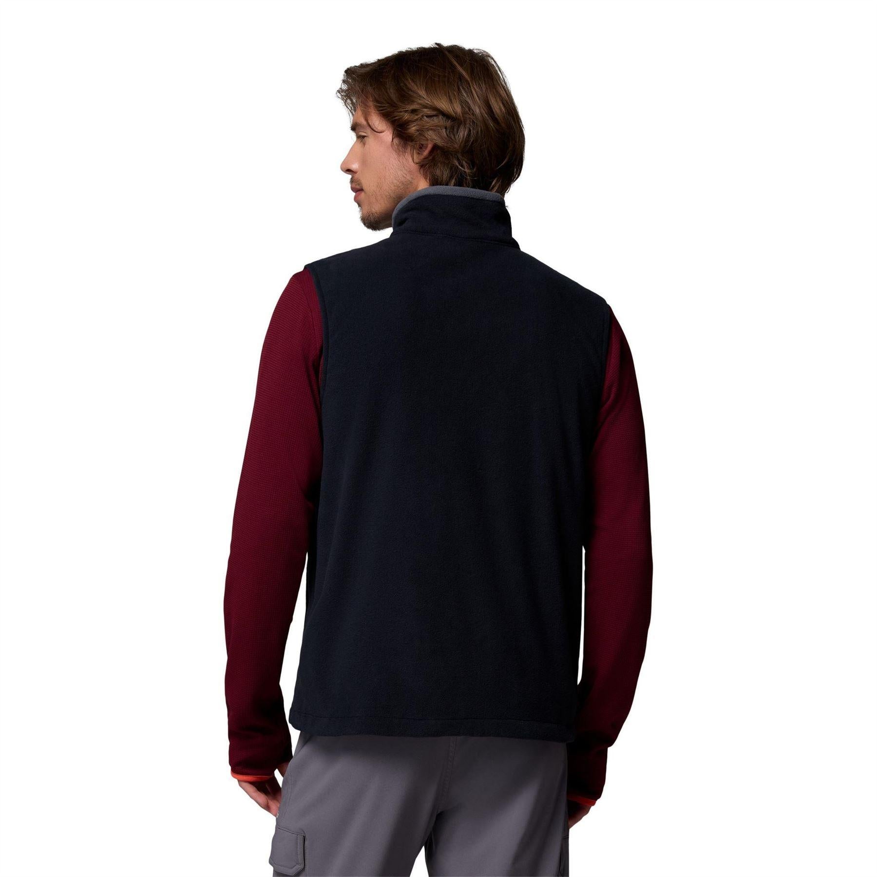 Black - Back - Columbia Mens Fleece Lightweight Walking Gilet