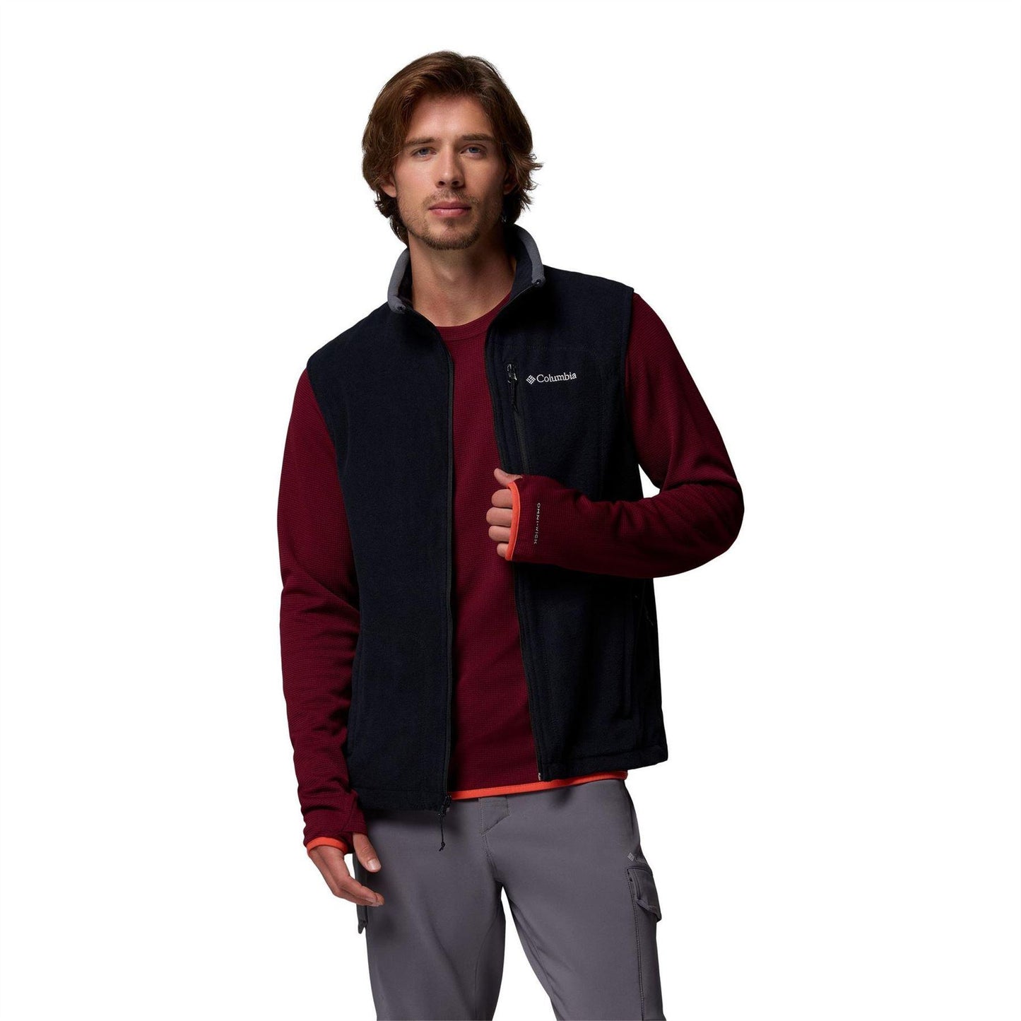 Black - Lifestyle - Columbia Mens Fleece Lightweight Walking Gilet