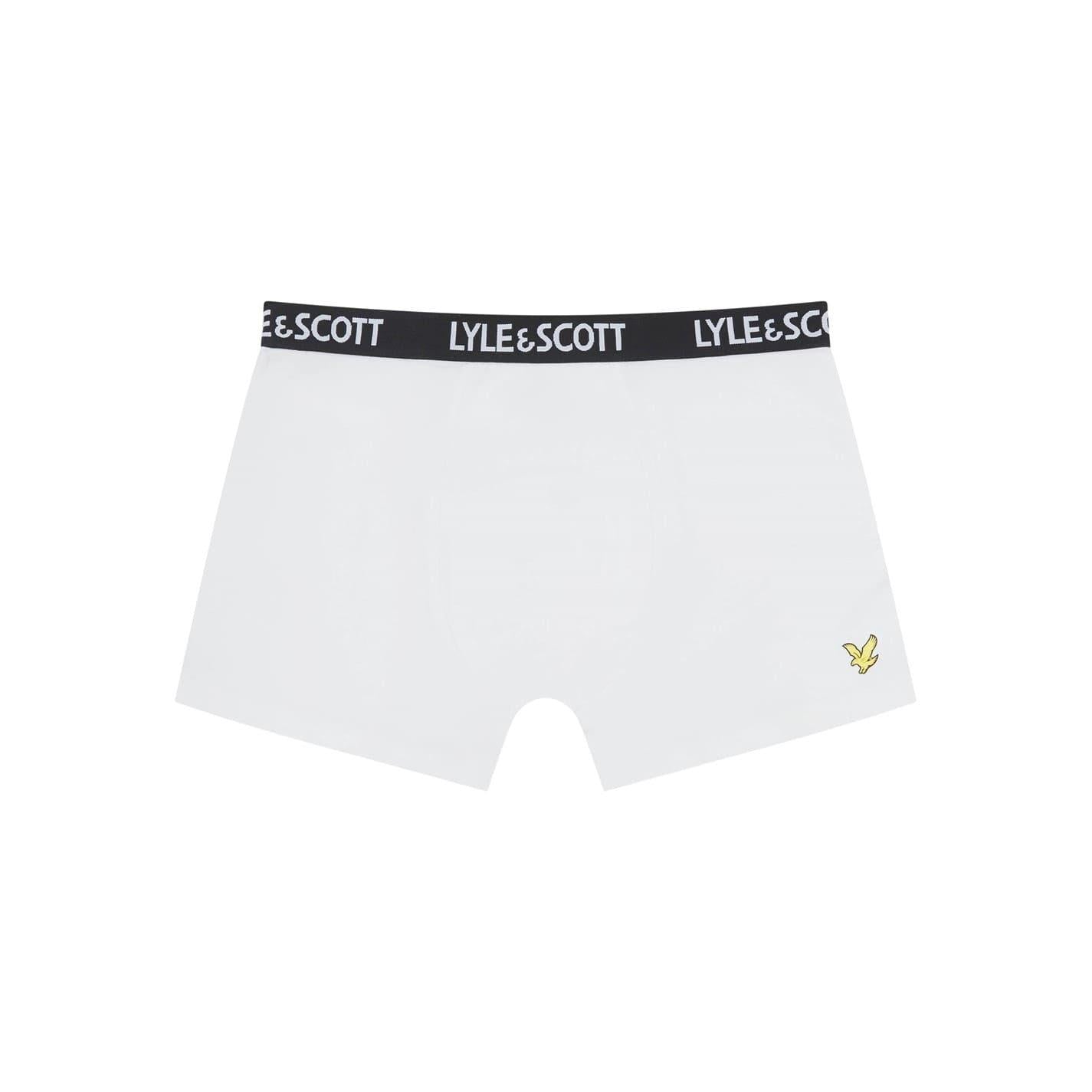Multicoloured - Back - Lyle & Scott Childrens-Kids Ned Boxer Briefs (Pack of 5)