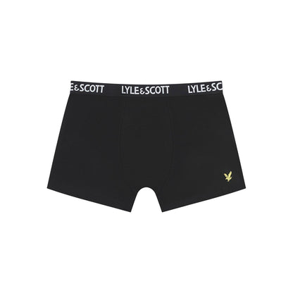Multicoloured - Side - Lyle & Scott Childrens-Kids Ned Boxer Briefs (Pack of 5)