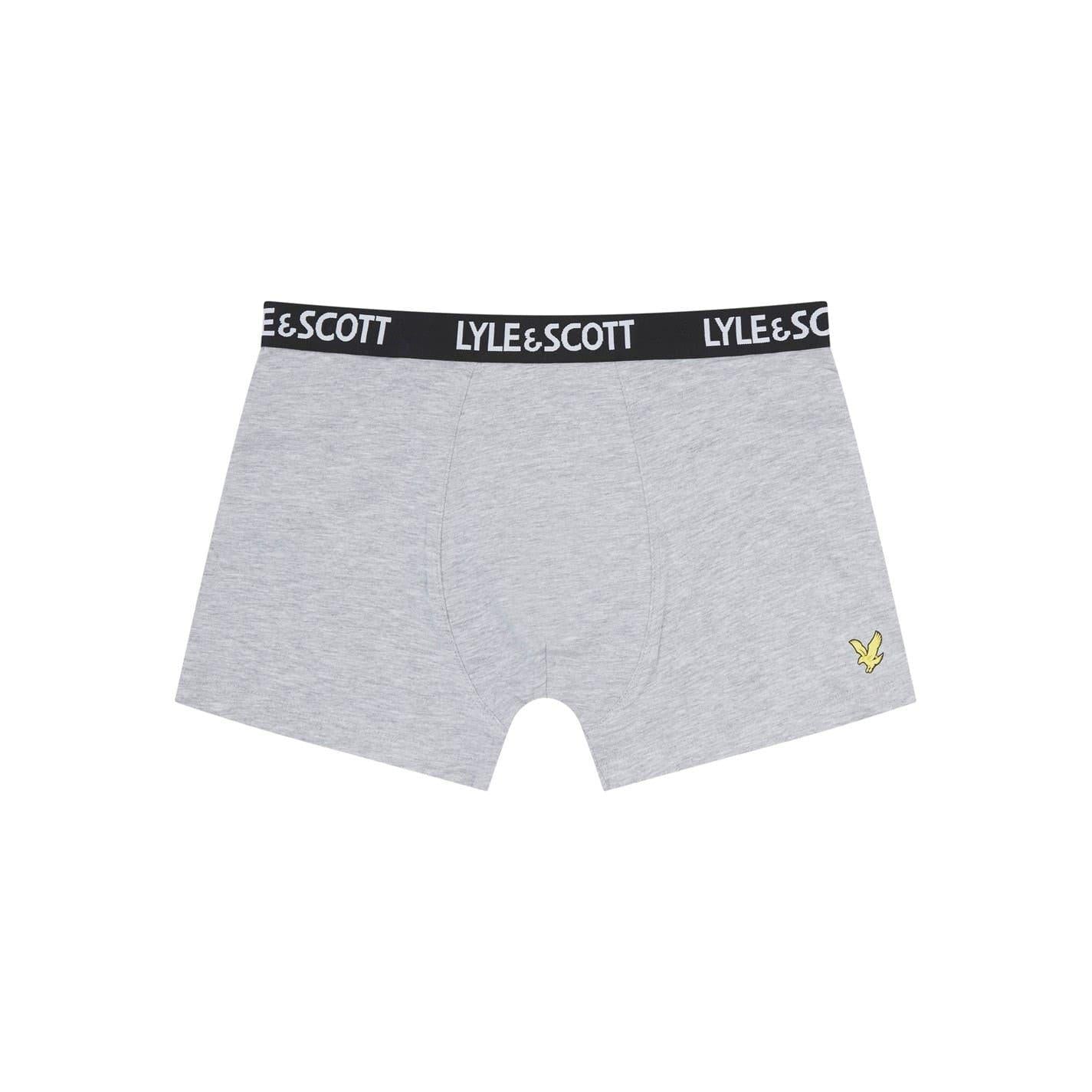 Multicoloured - Lifestyle - Lyle & Scott Childrens-Kids Ned Boxer Briefs (Pack of 5)