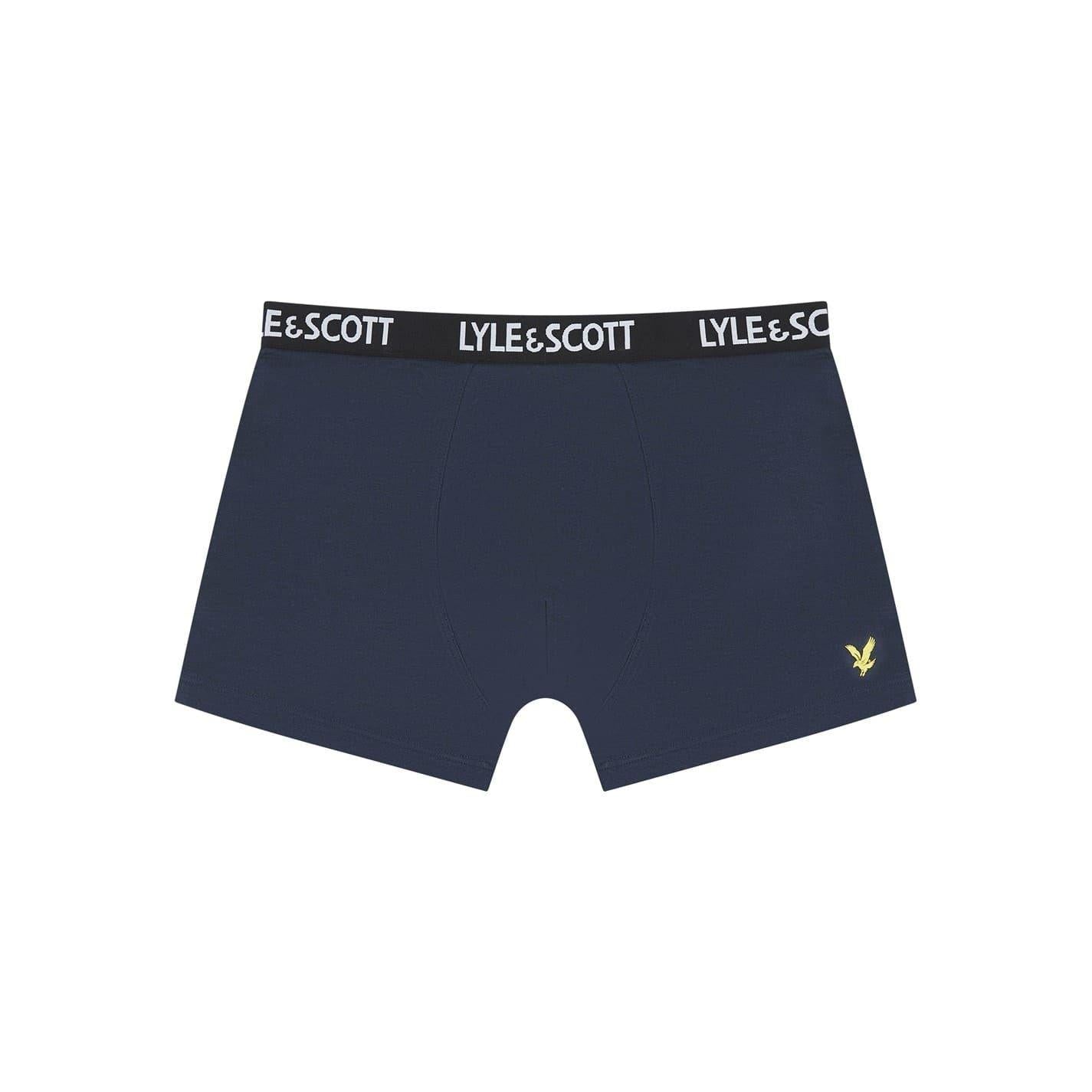 Multicoloured - Pack Shot - Lyle & Scott Childrens-Kids Ned Boxer Briefs (Pack of 5)