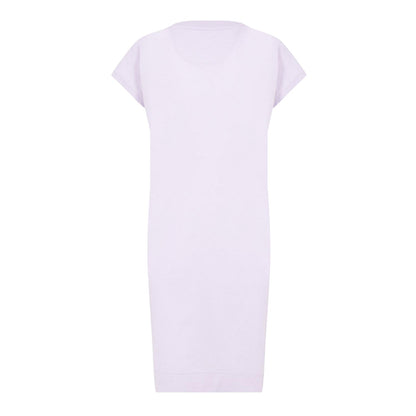 Purple - Back - Boss Womens-Ladies Crew Neck T-Shirt Dress