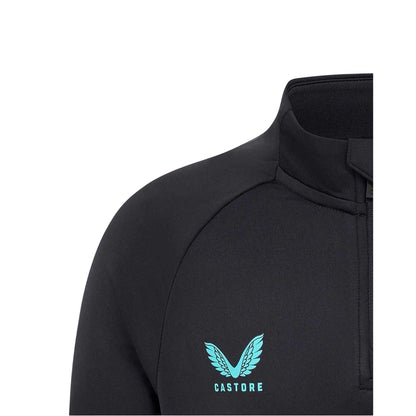 Navy - Lifestyle - Castore Childrens-Kids Players 2025-26 Leinster Rugby Zip Neck Top