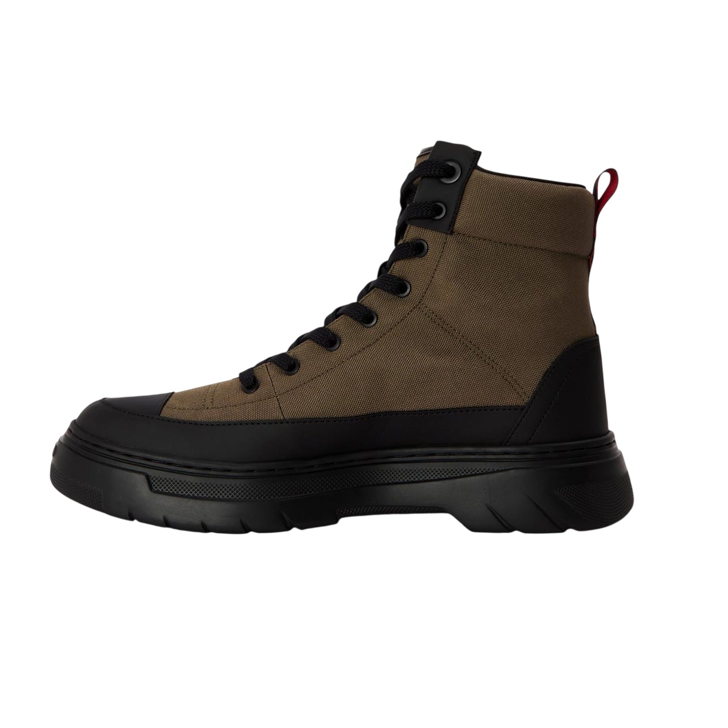 Dark Green - Back - Hugo Boss Womens-Ladies Urian Halb Leather Ankle Boots