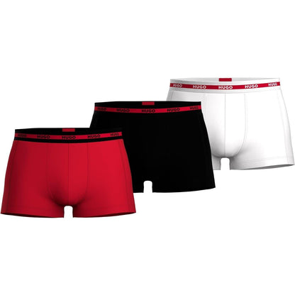 Red - Front - Hugo Mens Organic Boxer Briefs (Pack of 3)