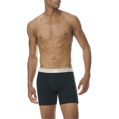 Black - Back - Adidas Mens Active Flex Boxer Shorts (Pack of 3)