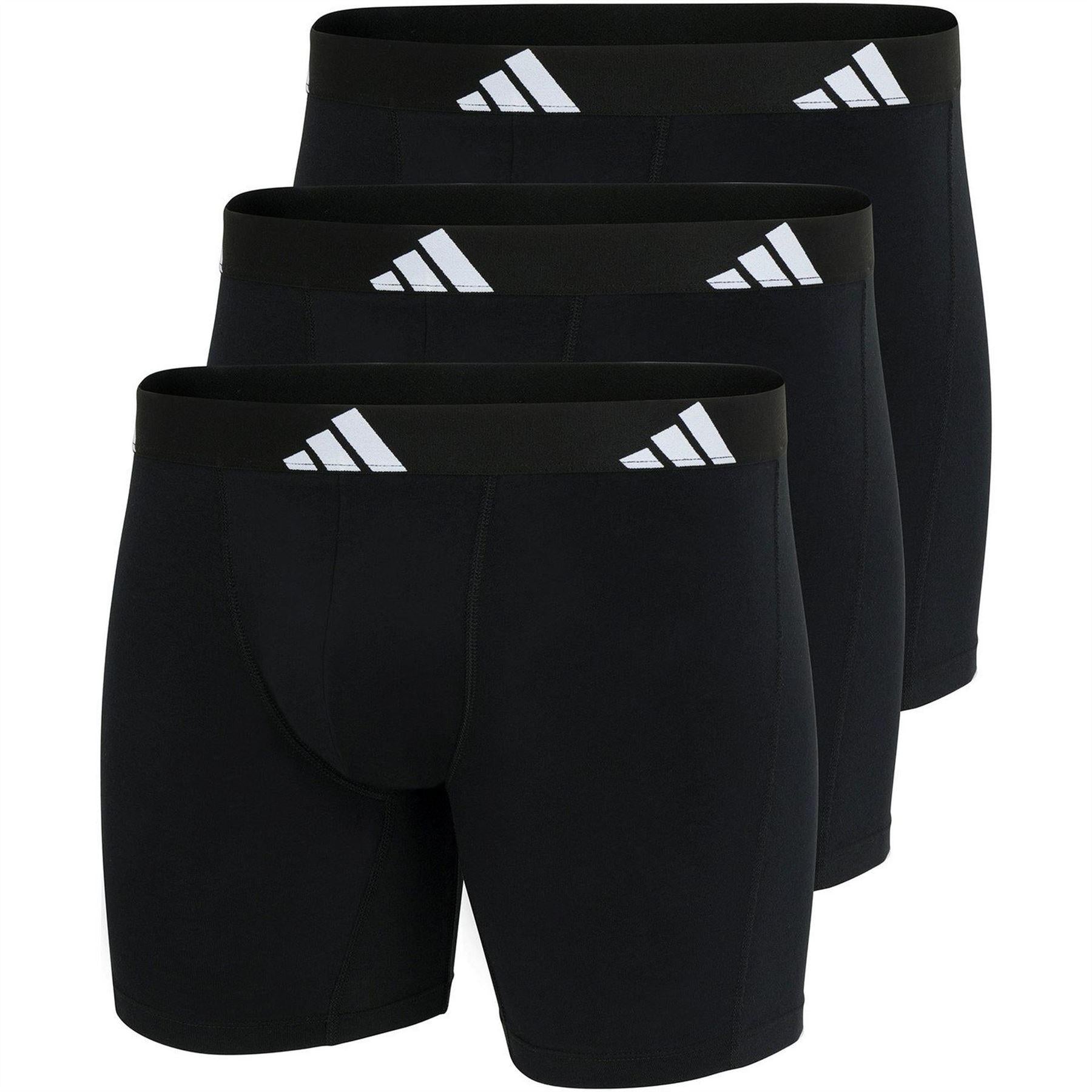 Black - Lifestyle - Adidas Mens Active Flex Boxer Shorts (Pack of 3)