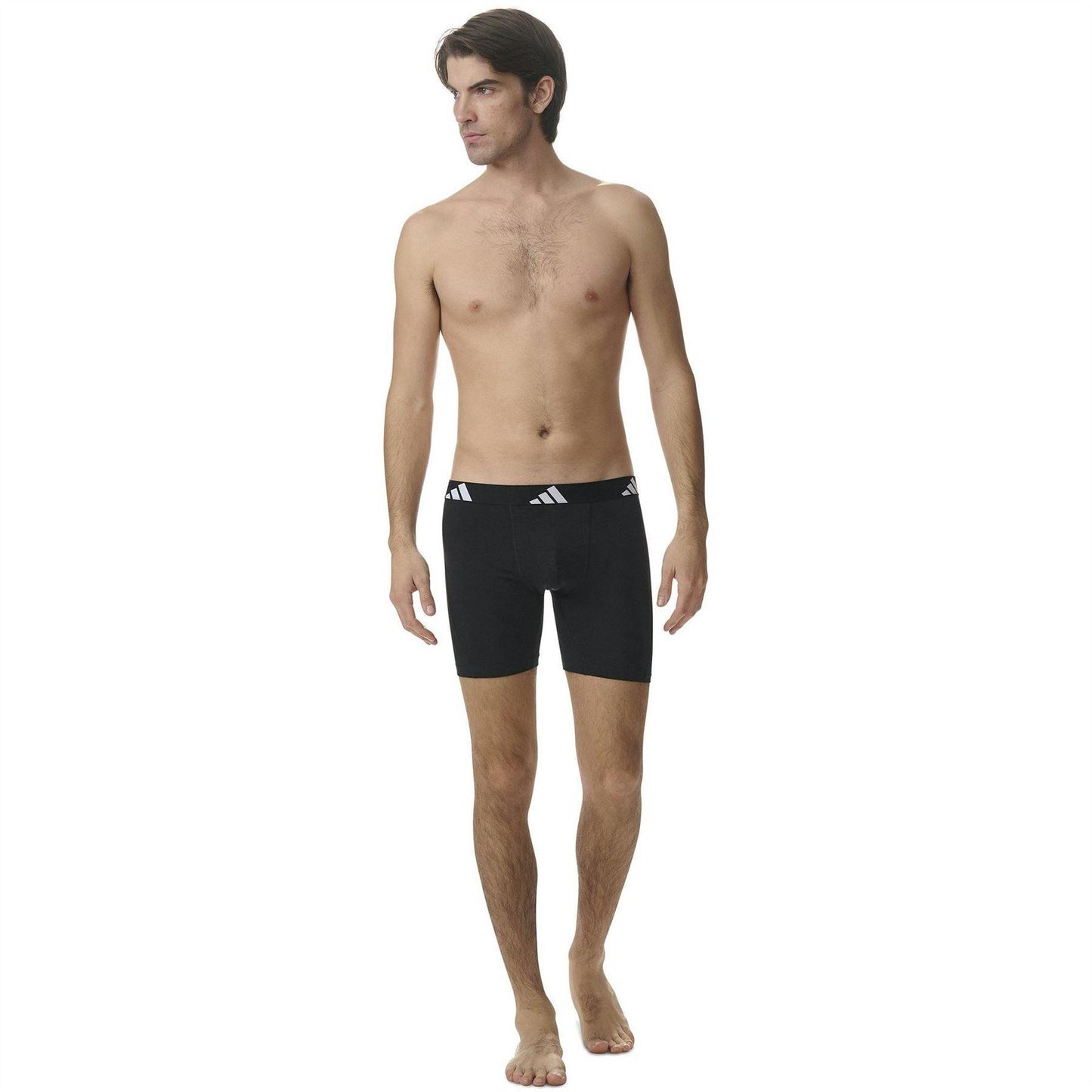 Black - Pack Shot - Adidas Mens Active Flex Boxer Shorts (Pack of 3)
