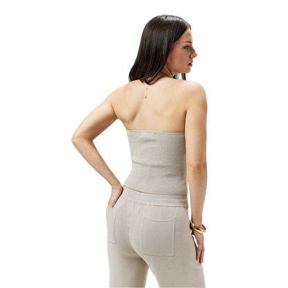 Stone - Back - Jack Wills Womens-Ladies Bandeau Slim Tank Top