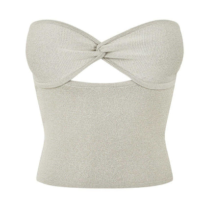 Stone - Front - Jack Wills Womens-Ladies Bandeau Slim Tank Top