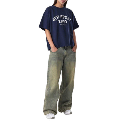 Navy - Lifestyle - 4th & Reckless Womens-Ladies Sophi T-Shirt