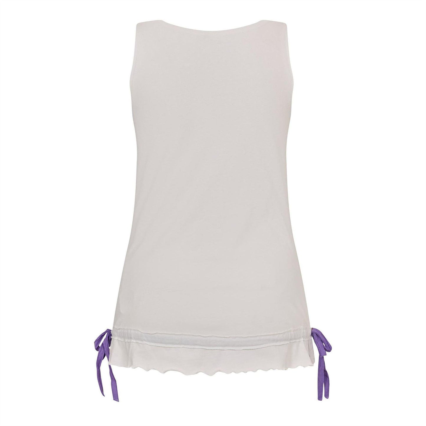 White - Back - Puma Womens-Ladies Graphic Print Fitted Vest Top