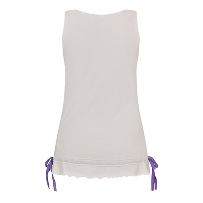White - Back - Puma Womens-Ladies Graphic Print Fitted Vest Top