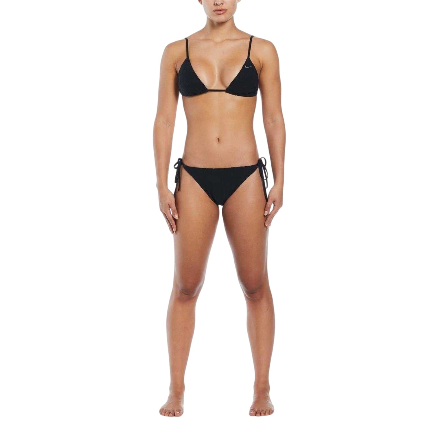 Black - Lifestyle - Nike Womens-Ladies Triangle Tie Back Bikini Top