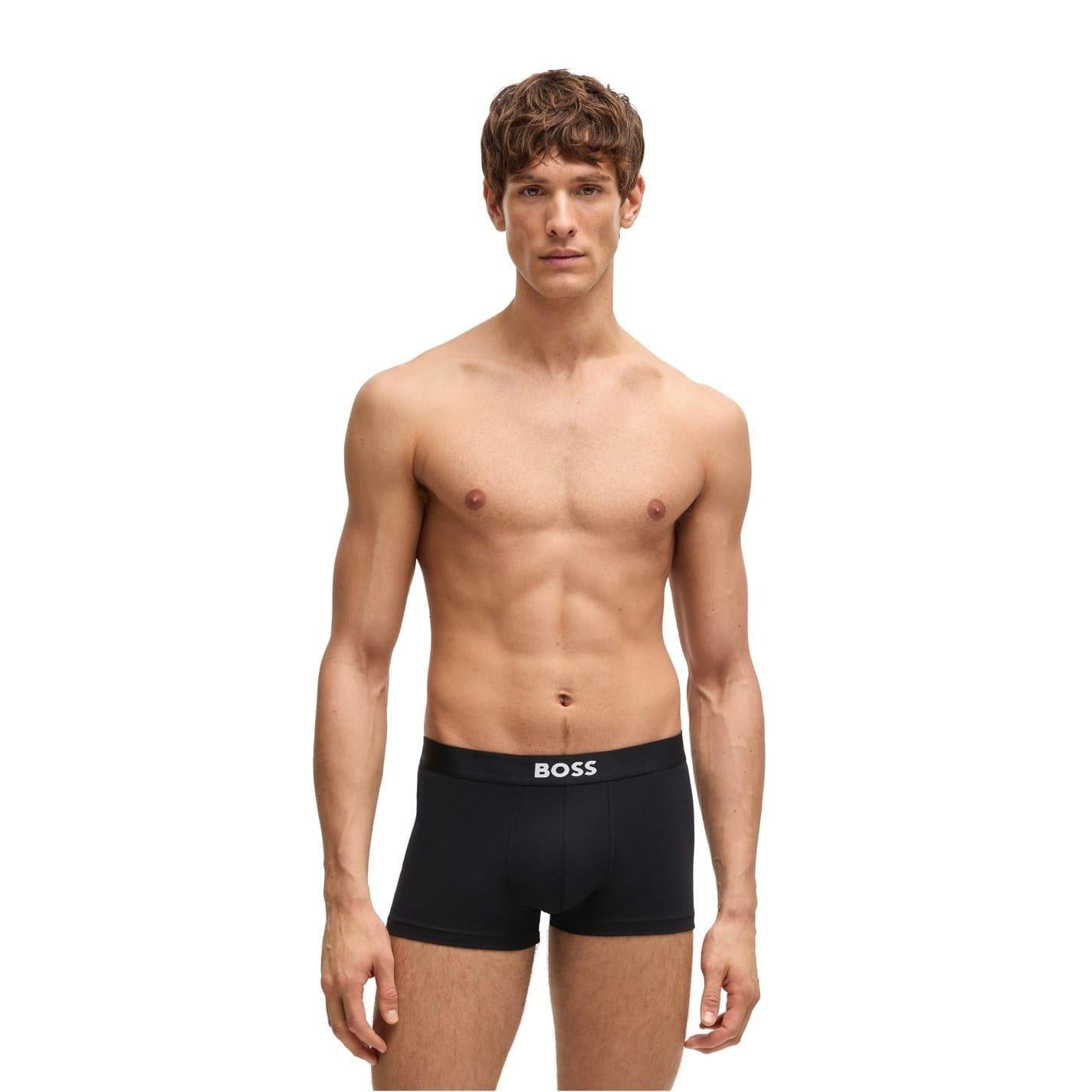 Jet Black - Back - Boss Mens Underwear (Pack of 3)