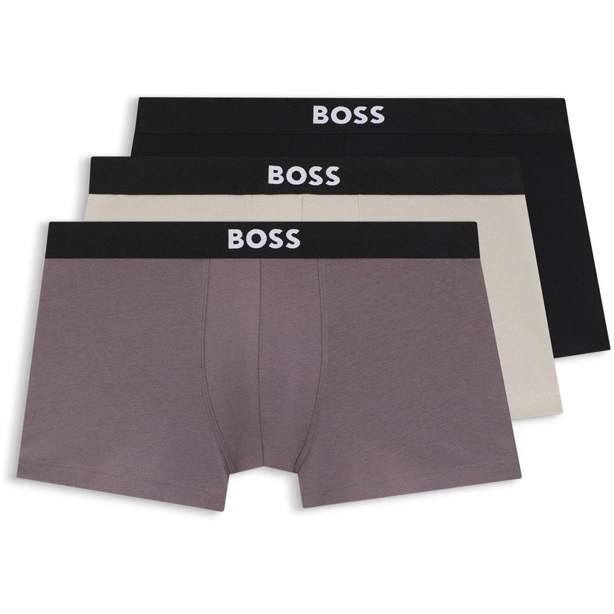 Grey-Black-White - Front - Boss Mens Underwear (Pack of 3)