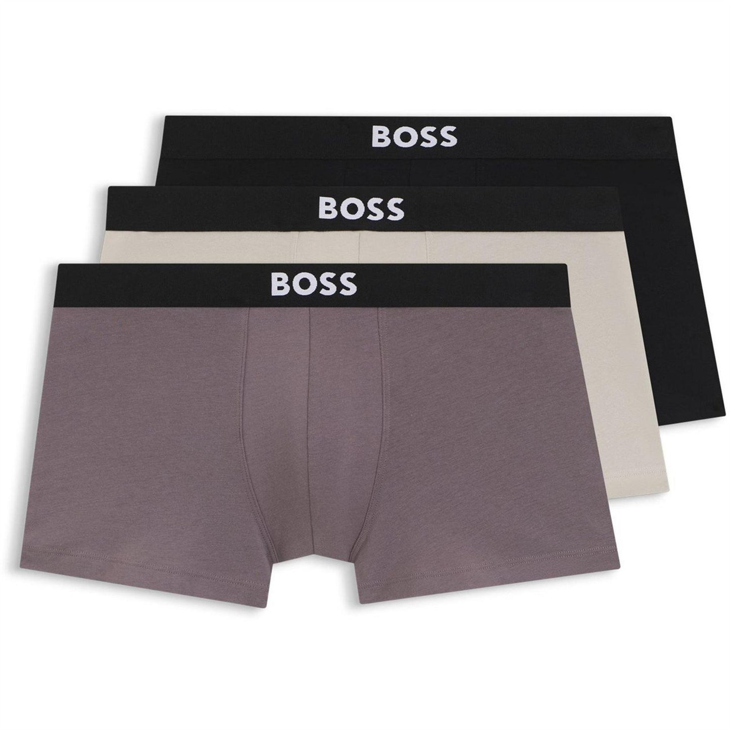 Grey-Black-White - Front - Boss Mens Underwear (Pack of 3)