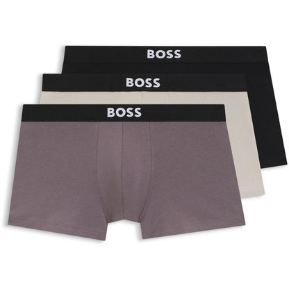 Grey-Black-White - Front - Boss Mens Underwear (Pack of 3)