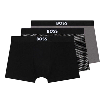 Black-Blue Black - Front - Boss Mens Underwear (Pack of 3)