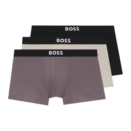 Black-Camel-White - Front - Boss Mens Underwear (Pack of 3)