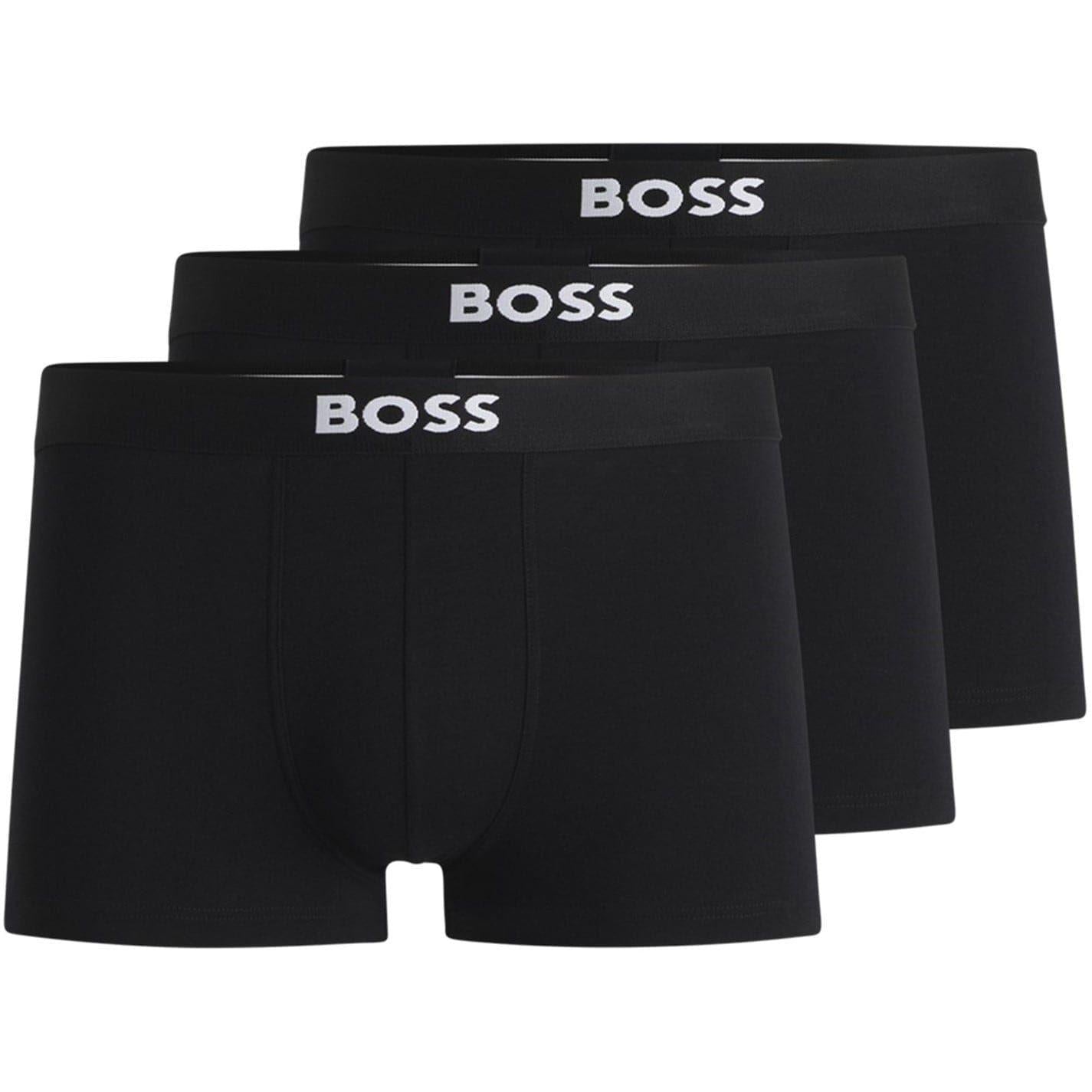Jet Black - Front - Boss Mens Underwear (Pack of 3)